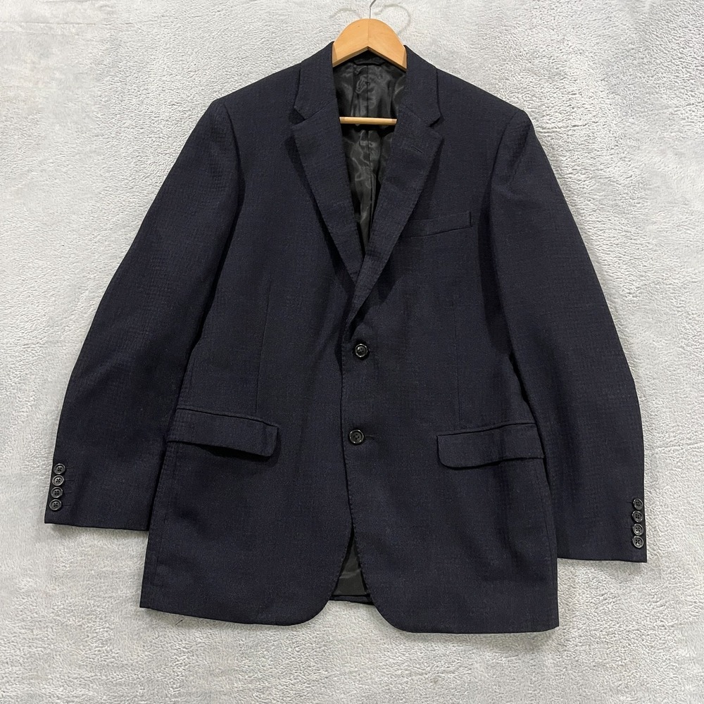 Vintage Daks Simpson Blazer Mens 38R Navy England Academia Birdseye Wool‎ 90s
